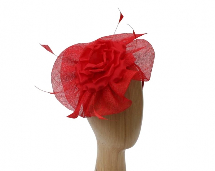 Abbey Red Fascinator