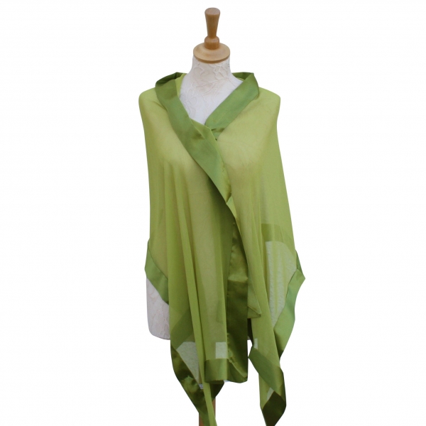 Lime silk scarf