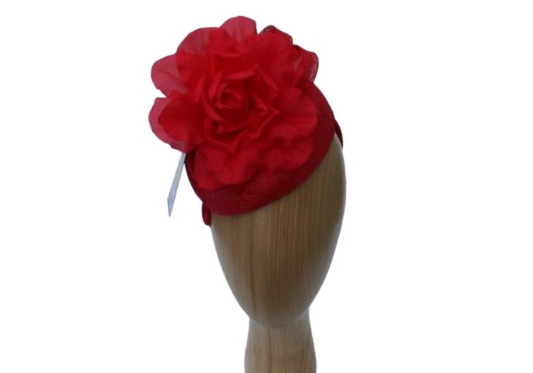 Molly Red Fascinator