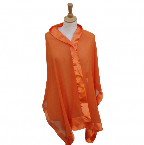 Orange silk wrap