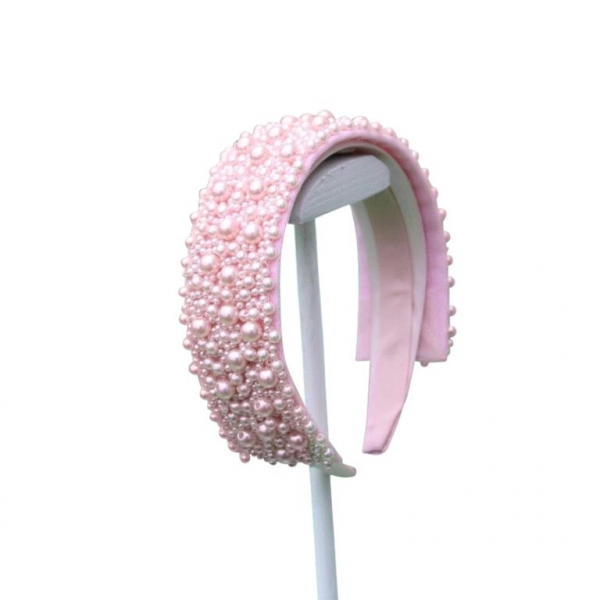 Pink Pearl Hair Band