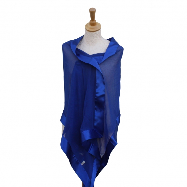 Cobalt silk scarf