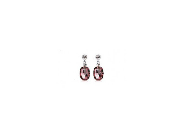 E184 Rose crystal earring