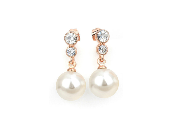 E413 Rose gold & pearl earring