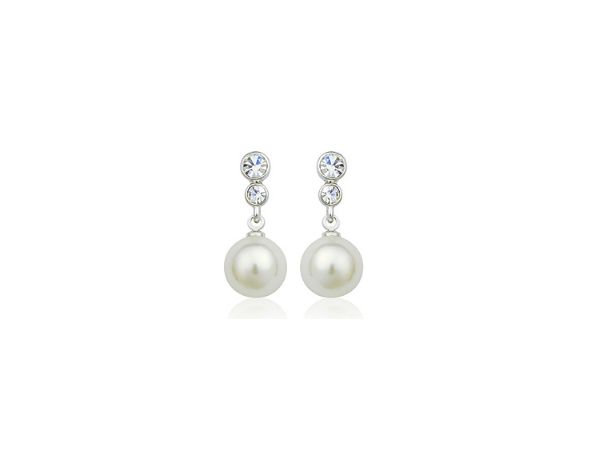 E413s Silver & pearl earring