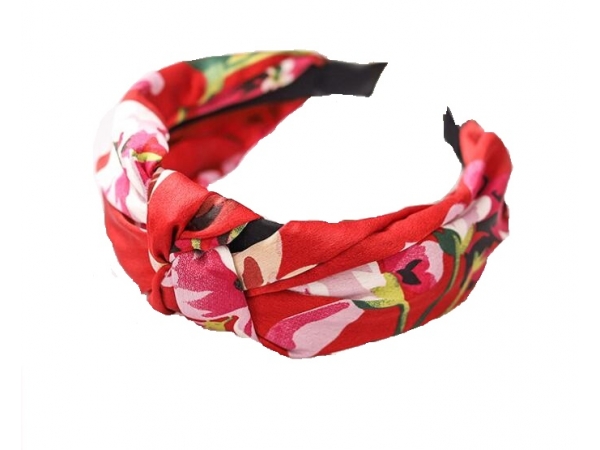 Floral Hair Band Red