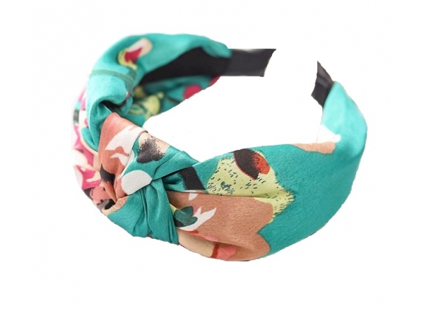 Floral Hair Band Turquoise