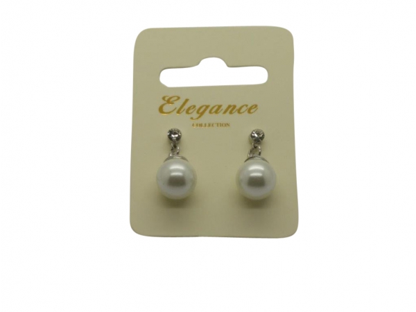 E064cm Pearl & crystal earring