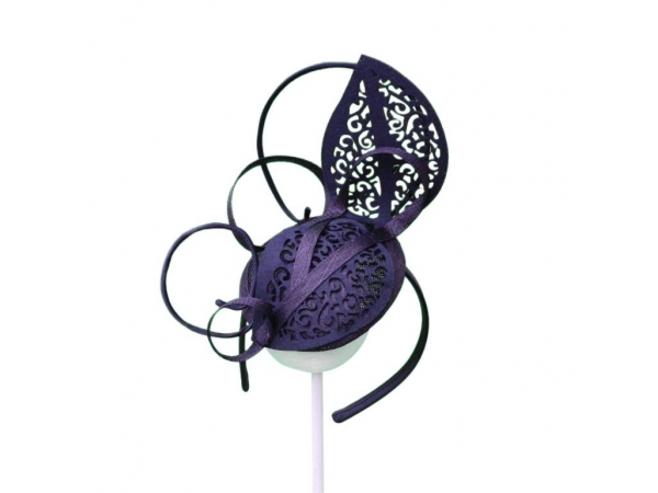 Lacey Navy Fascinator.