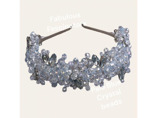 Pale Blue Crystal Hairband