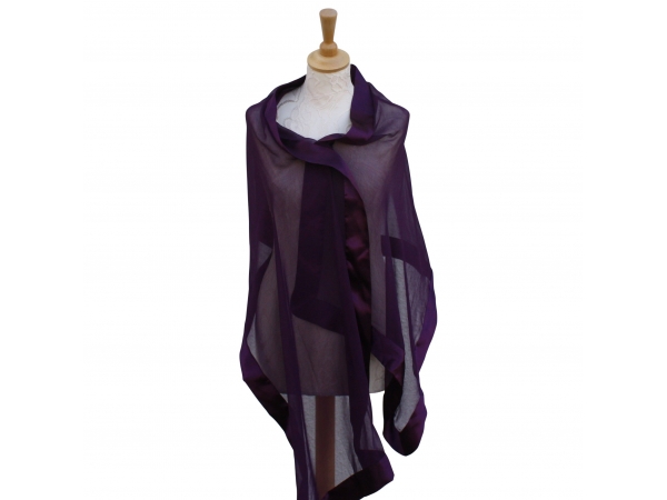 Purple silk wrap