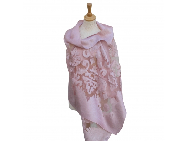 Viscose,cotton & silk wrap Pink
