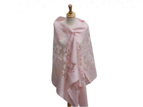 Viscose,cotton & silk wrap Lt.Pink
